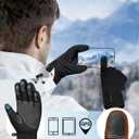 Thin&Thick Winter Gloves for Men and Women,Warm Waterproof Snow Glove for Cold Weather for Ski Hiking Driving Cycling (Medium)