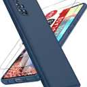 LeYi for Samsung-Galaxy-A71-5G-Phone Case:   /   Samsung A71 5G Phone Case with 2Pcs Screen Protector, Slim Soft Anti-Scratch Microfiber Lining Funda para A 71, Blue
