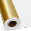 Gueevin Glossy Gold Vinyl Permanent 24" x 25 ft Vinyl Self Adhesive Vinyl Rolls for Home Decoration, DIY Mug and Ceramic, Signs, Craft Die Cutters
