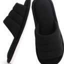 Shevalues Summer House Slippers for Women Men Breathable Waffle Indoor Slippers Slip-on Open Toe Home Shoes 11-12 Women/9.5-10.5 Men
