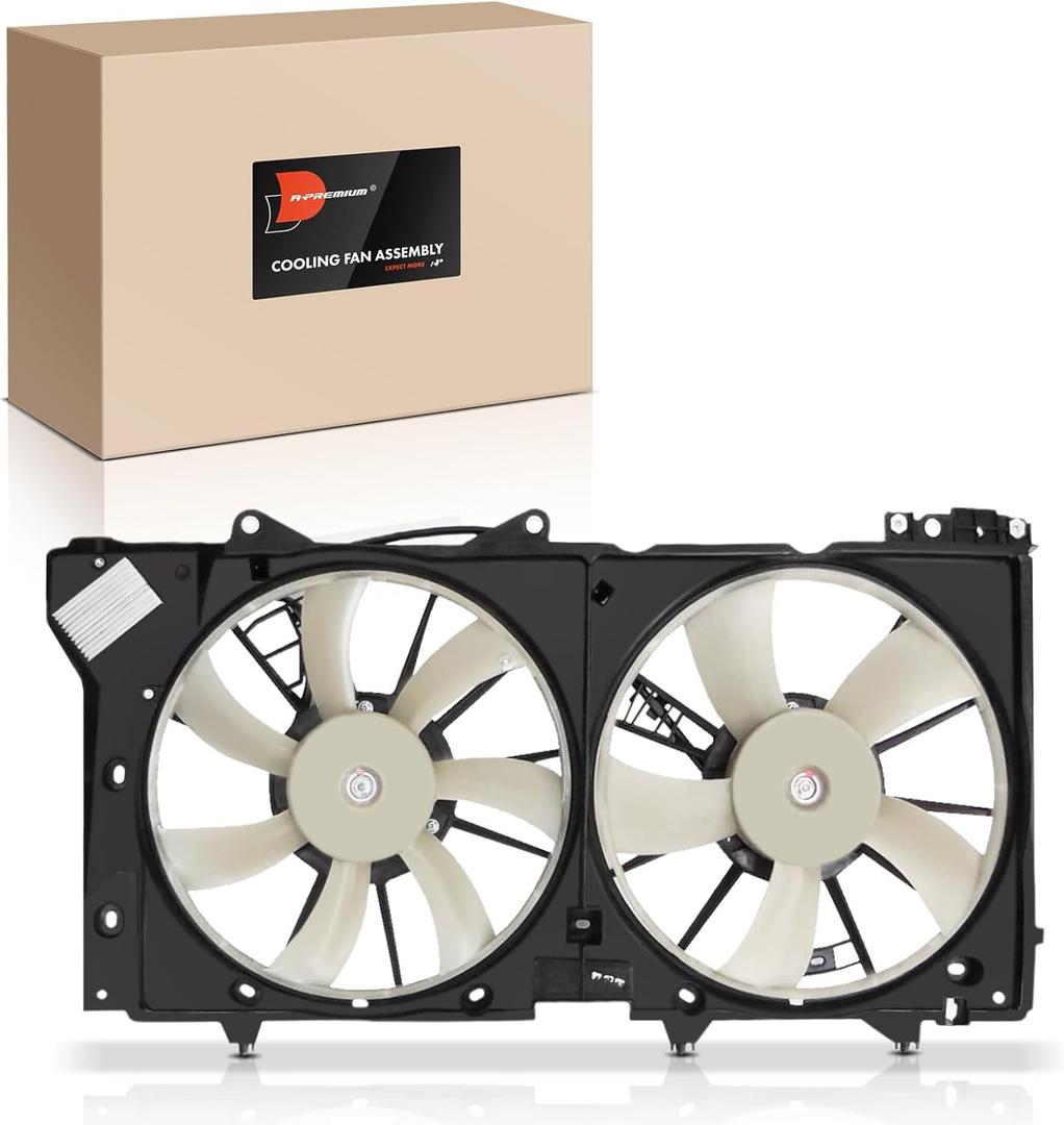 A-Premium Engine Radiator Cooling Fan Assembly Compatible with Select Subaru Models - Outback/Legacy 2010 2011 2012 2013 2014, 3.6L - Replace# 45121XA00A, 45122AJ00A