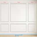 Pre-Cut Peel and Stick Wall Molding Kit Wainscoting Trim- Self Adhesive Premade Accent Panel Chair Rail for Interior Moulding Home Decor Accent Wall Set of 6 pcs - 3 Top 3 Bottom, Ready to Assemble