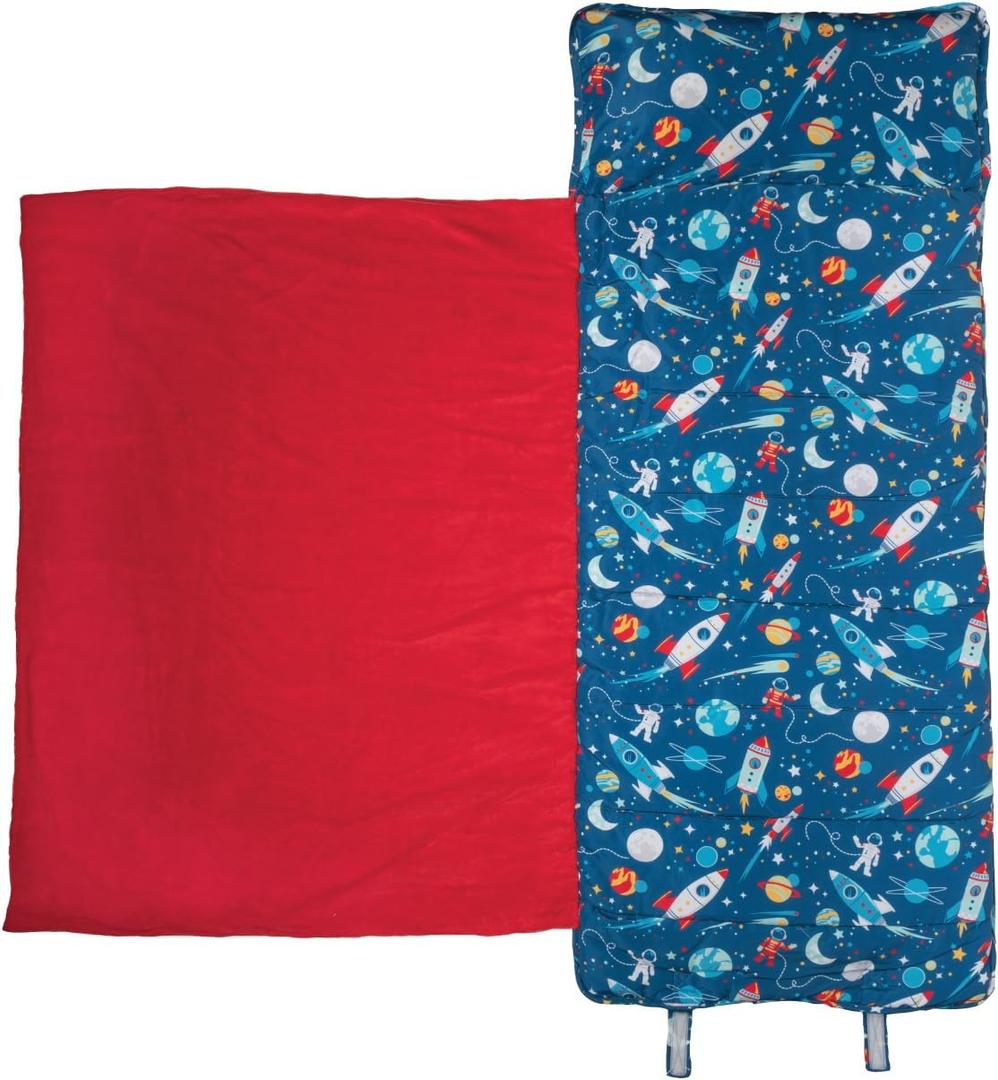 Stephen Joseph, Toddler All Over Print Nap Mat with Soft Blanket and Removable Pillow for Boys & Girls, Kids Sleeping Bag for Elementary, Daycare, Preschool with Carry Handle, Camo, One Size