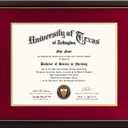 GraduationMall 11x14 Diploma Frame with Red over Gold Mat or Display 15x18 Certificate without Mat,Solid Wood & UV Protection Acrylic,Cherry Finish with Gold Trim