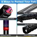 MQ Submersible Aquarium Heater Auto Thermostat, 300W Fish Tank Heater for 35-60 Gallon with LCD Digital Aquarium Thermometer, Shatter-Proof and Blast-Proof