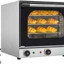 Culistra Commercial Covection Oven, 3-Tier Wiring Grids, Half-Size Electric Convection Oven Contertop, 1750W, Stainless Steel Chamber, for Catering, Bakeries, Perfect for Iftar,CSA Certified