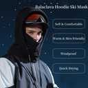Balaclava Hood Ski Mask for Men Women Winter Face Neck Head Cover Scarf Windproof Fleece Warmer Thermal Cold Weather Hat (Gray)