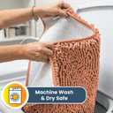 Muddy Mat® | Super Water Absorbent Door Mat Indoor, Microfiber Quick Dry Chenille Entryway Rug, Slip Resistant Front Door Mat, Indoor Mats for Entryway, Machine Washable Pet Rug, Peach 48" x 72"