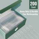 200 Count Clear Plastic Forks Heavy Duty, Premium Disposable Forks, Heat Resistant & BPA Free, Durable Plastic Cutlery for Daily Use