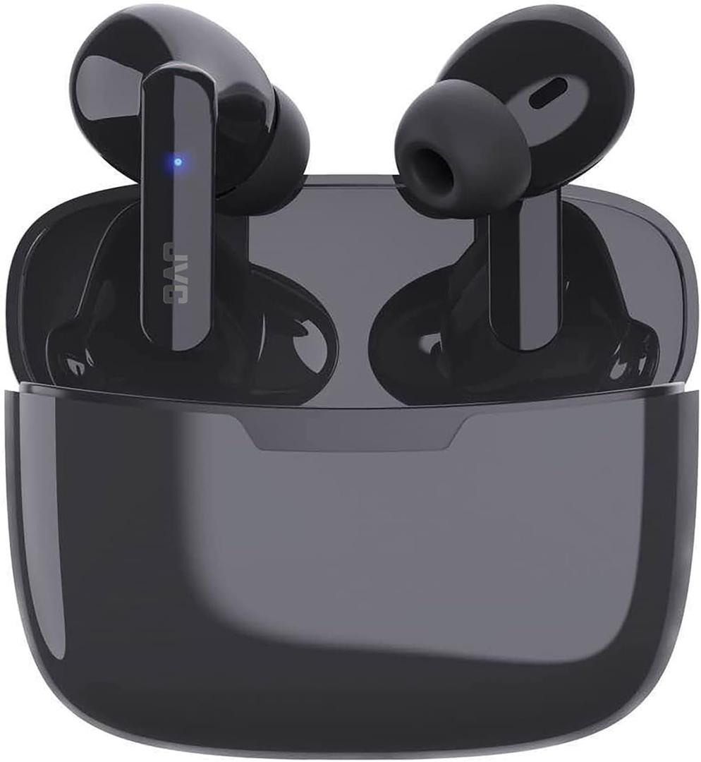 JVC HAD5TB Ultra-Compact IE Bluetooth Earbuds, True Wireless with Charging Case (Olive Black)