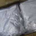 100 White Washable and Removable Universal Wedding Banquet Chair Covers with Polyester Spandex Elastic Sliding Arc Design Chair Covers