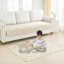 Smiry Waterproof Dog Bed Cover Blanket 30x70, Soft Reversible Pet Blanket, Washable Leakproof Cats Dogs Couch Cover for Sofa, Couch, Furniture, Beige/Beige