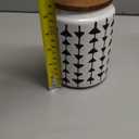  English Biscotti Jars Lids Black White Ceramic Kitchen