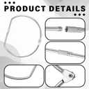 8 Pcs Loose Leaf Binder Book Rings D-Shaped Binder Rings Large Nickel Plated Steel Book Keychain Key Washi Tape Organizer for Home Office Cards Receipts Photos Files DIY Craft Supplie (4 Inch)