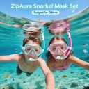 2 Sets Kids Snorkeling Gear for Ages 3-14, Anti-Fog 180 Clear View Dry Top Snorkel Set, Swimming Mask with Nose Cover & Tempered Glass Goggles for Youth Boys Girls Junior