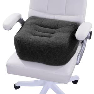 HOMBYS Extra Thick Chair Cushions for Office,5 in Breathable Adult Booster Seat for Car,Car Seat Cushion to Raise Seat Height,Shredded Memory Foam Desk Chair Cushion for Long Sitting,Black (16"x16"x5")