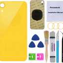 OEM Rear Back Glass Replacement for iPhone XR 6.1 inches with Reparing Toolkit and Pre-Installed Adhesive (Yellow)