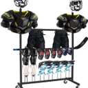 Hockey Gear Drying Rack - Ice Hockey Stick Holder Field Hockey Equipment Dryer - Large Hockey Display Storage Rack Sports Metal Tree Stand for Lacrosse (Patent Protected)