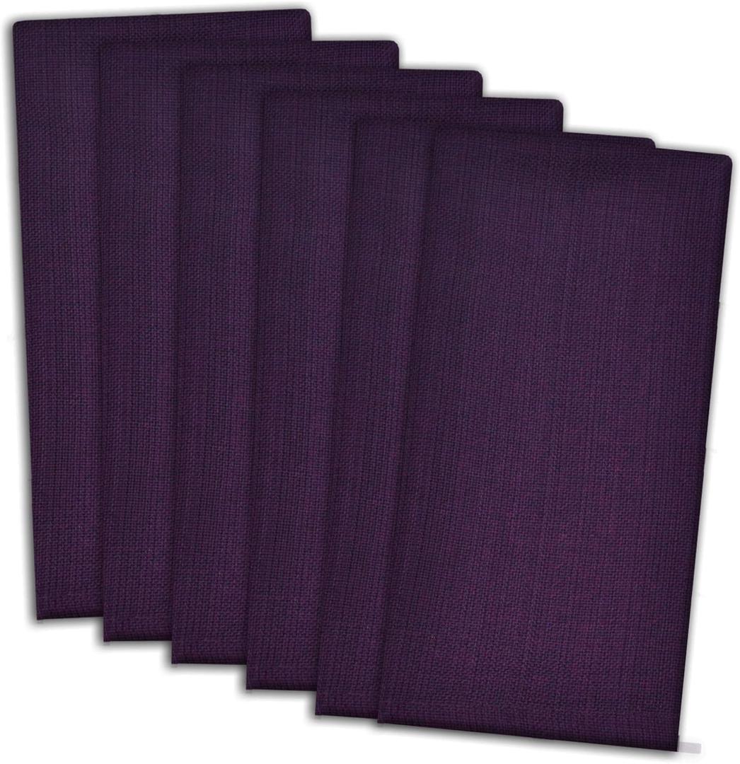 DII Variegated Tabletop Collection, Napkin Set, 20x20, Eggplant, 6 Piece