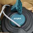 AYURA Retractable Garden Hose Reel 100 ft x 1/2 inch with Pro Metal Shaft, Heavy Duty Automatic Garden Hose Reels with Kink-Free Rewind and Lock at Any Length, Wall Mount Water Hose Reel for Outside (EXP 09/20/28)