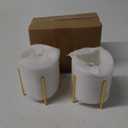 2pcs Sturdy Cutlery Holder White Ceramic With Metal Bracket Robust Silverware Caddy For Countertop - Spoon Holder Silverware Caddy