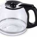 12-Cup Glass Replacement Carafe for Mr. Coffee Model #SK12, SK13, EHX23, JWX31, SJX23, SJX39 (Black, Replaces PLD12-RB)
