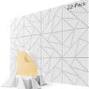22-Pack Acoustic Panels,12"x12"x0.4" Soundproof Wall Panels, Peel & Stick Sound Proof Foam Panels for Walls, Geometric Noise Reduction Panels for Home Office,Studio (White)