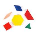 hand2mind Wood Pattern Blocks for Kids, Shapes for Kindergarten, Montessori Toys, Geometric Shapes, Symmetry, Shape Recognition, Pattern Blocks for Classroom (Set of 250), 1-cm