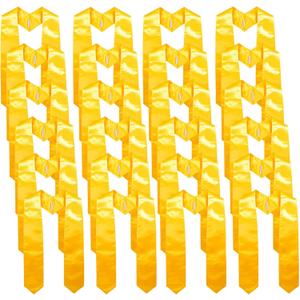 GraduationMall 24 Pieces 72 Inch Plain Graduation Stole Bulk Sublimation Blank Honor Graduation Sash Unisex Adult (Yellow)