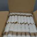 200Guests Pre Rolled Gold Plastic Silverware Sets - Heavy Duty Gold Cutlery - Include 200 Pack Wrapped Disposable Utensils with Napkins for Parties & Dinners & Weddings