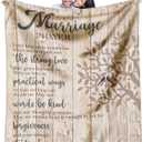 Wedding Gifts for Couples 2025, Bridal Shower Gift for Bride to Be, Best Bride Gifts for Wedding Day, Unique Newlywed Gifts for Couples, Marriage Prayer Throw Blanket 60 x 50 Inch