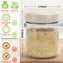 EONJOE 6-Pack 16oz Glass Jars with Lids for Food Storage Meal Prep Airtight