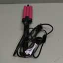 Farery Mini 3 Barrel Hair Waver - Portable Beach Wave Curling Iron for Short Hair, 1/2 Inch Ceramic Crimper with 3 Temp Settings & 30s Fast Heating, Dual Voltage Travel Hair Waver for Women, Pouch Bag