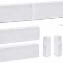 Upgraded Baseboard Heater Cover, Premium Series Compatible, 24-Gauge Galvanized Steel Slip-On with Left/Right Endcaps, Thickened Bending Design for Old Cover Replacement (White, 4 FT)