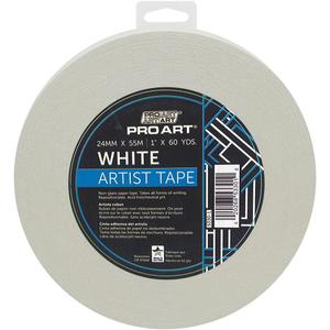 Pro Art 1-Inch by 60-Yards White Artist Tape (5330-1),White, 1-inch x 60-yard Roll