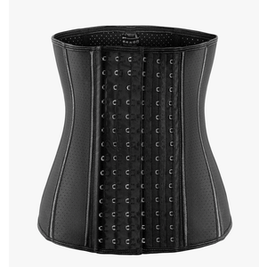 ECOWALSON Waist Trainer for Women Corset Cincher Body Shaper Girdle Trimmer with Steel Bones Extender B-Black Small