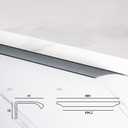 5 Pack Finger Pulls for Cabinets, Streamlined Long Concealed Handle for Home Kitchen Door Drawer Cabinet, Mount Finger Edge Tab Pull Aluminum (Gray,800mm/31.5" Overall Length)