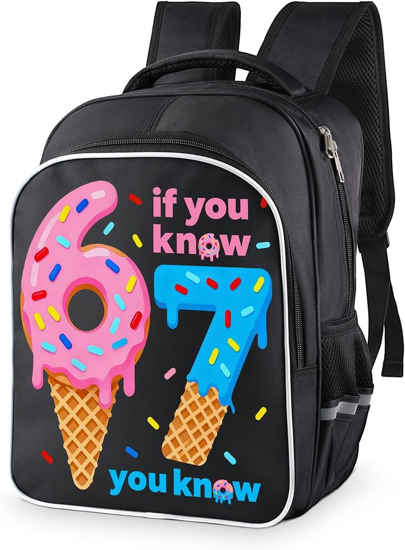 67 Backpack for Boys Girls, Large Capacity Durable Waterproof Backpacks, Medium