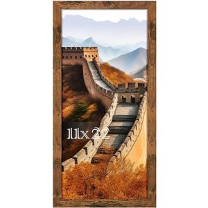 Picrit 11x22 Frame, Photo Frame for Wall Mounting Display, Brown