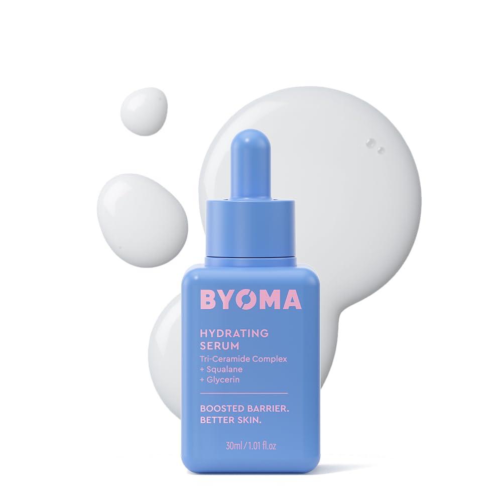 BYOMA Hydrating Serum - Moisturizing Facial Serum with Squalane, Glycerin & Ceramides - Hydrating for Glowing, Dewy Skin - 1.01 fl. oz