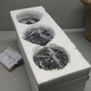 Black Pendant Lights Kitchen Island 3 Pack, Modern Mini Glass Pendant Light Fixtures with Drum Glass and Rods, Adjustable Hanging Light for Kitchen Sink Dining Room Bathroom