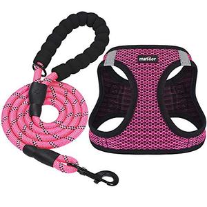 Matilor Dog Harness Step-in Breathable Puppy Cat Dog Vest Harnesses for Small Medium Dogs M
