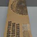 WOPITUES Floating Shelves with Wire Storage Basket, Bathroom Shelves Over Toilet with Protective Metal Guardrail, Wood Wall Shelves for Bathroom, Bedroom, Living Room, Toilet Paper-Black (15.7 inch)