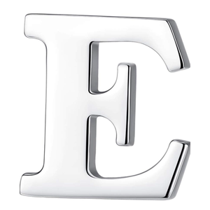 HONEY BEAR Initial Alphabet Letter Lapel Pins Collar Badge Brooches for Mens/Womens Shirt Dress Decoration Silver, Set of 2 Pack