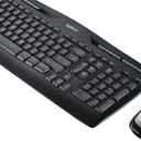 Logitech MK335 Quiet Wireless Keyboard and Mouse Combo - Black/Silver Keyboard and Mouse Combo Wireless, Ambidextrous