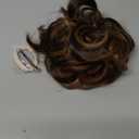 CJL HAIR Large Messy Bun Hair Piece Wavy Curly Scrunchies Synthetic Chignon Ponytail Hair Extensions Thick Updo Hairpieces for Women Dark Brown/Golden Blonde
