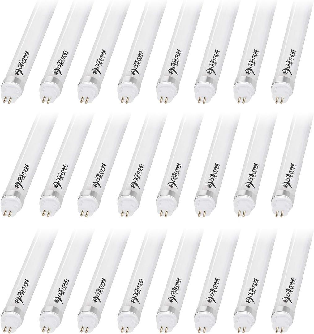 4ft 24W T5 High Output LED Tube Light, 45.75", F54T5 Equal, 5000K (Cool White), Frosted Lens, 3500 lm, G5 Mini Base, 100-277V, Ballast Bypass, Dual-End Powered, LED Shop Light, UL-Listed (24-Pack)