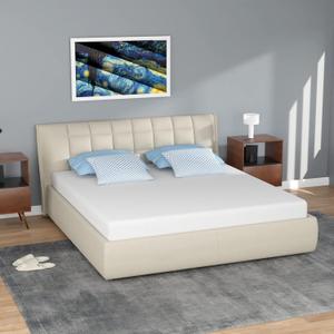 FDW 5 Inch Gel Memory Foam Mattress Medium-Firm Mattress for Pressure Relief & Cooler Sleep Mattress for Kid Adults CertiPUR-US Certified Mattress in a Box, Queen (White)