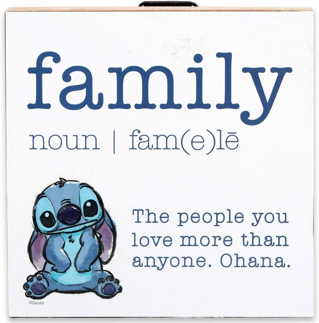 Disney Ohana Family Definition Lilo and Stitch Wood Wall Decor - Cute Stitch Box Sign for Home Decorating - Great Gift Idea
Visit the Open Road Brands Store