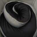 Travel Neck Pillows for Airplanes - 360° Ergonomic Memory Foam Travel Pillow - Relief Neck Pain with Breathable Support for Long Flights, Car, Train & Office Use - Adults & Kids (Gray)